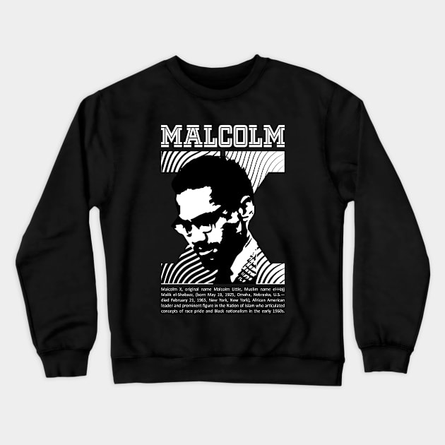 Malcolm X New Crewneck Sweatshirt by ZUNAIRA